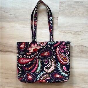 Vera Bradley Pink and Blue Paisley Tote Bag